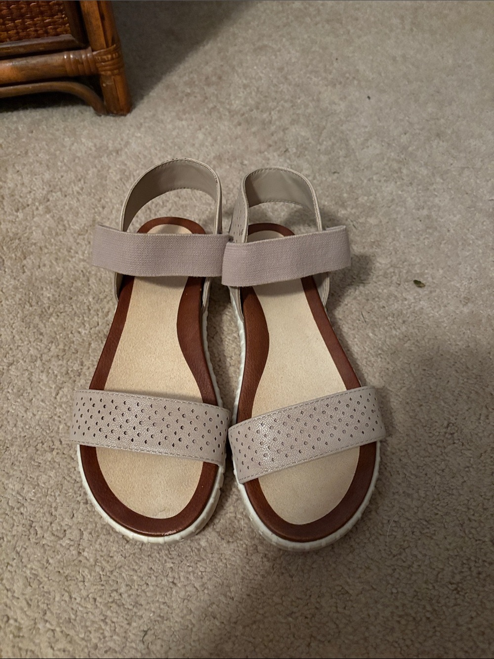 Women’s Neutral Slingback Sandals with Cushioned Footbed